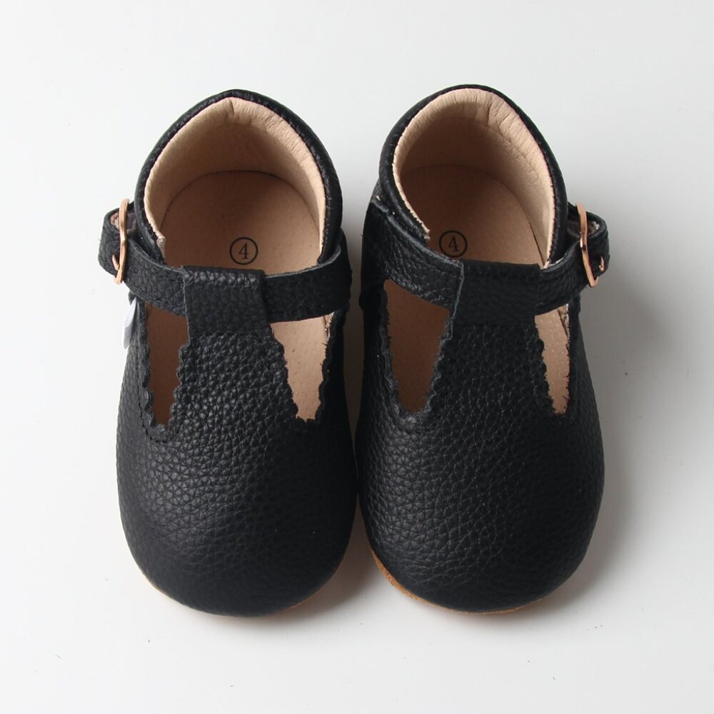 Starbie Soft-Sole Baby Mary Janes Black Baby Shoes Toddler Shoes